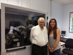 Dr. Carles Miravitlles and Dra. Anna Crespi at the ICMAB Lab