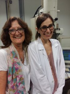 Prof. Silvia Martinelli and Dra. Judith Oró Solé at ICMAB Lab